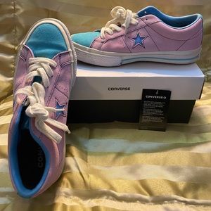 Leather canvas converse